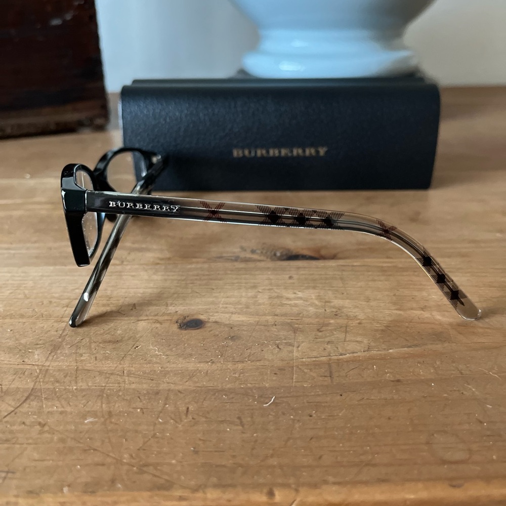 Burberry Eyeglasses Frames Style 2073 Black Plaid Detail - Picture 6 of 8